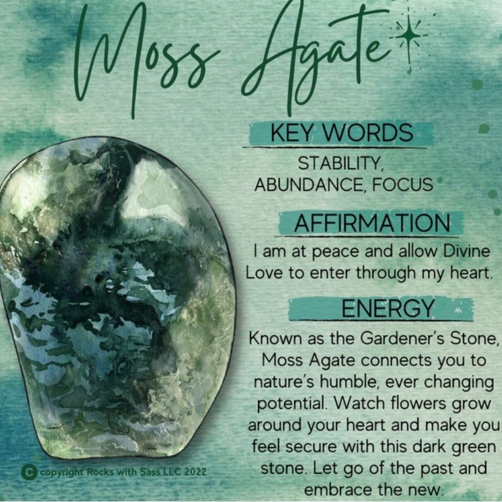 Tube Moss Agate